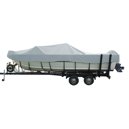 CARVER BY COVERCRAFT Wide Series Boat Cover f/16.5 Alum V-Hull Boats w/Walk-Thru Windshield 72316P-10